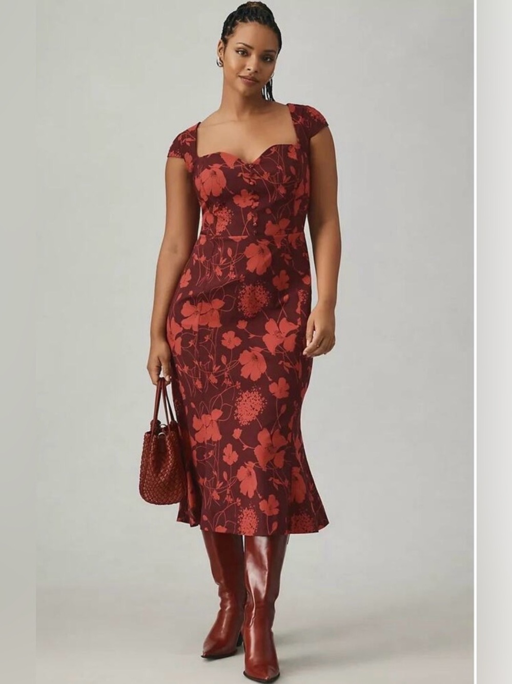 NWT Anthropologie The Cecily Fit & Flare Sweetheart Dress by Maeve Size Small